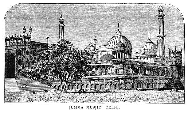 istock Artist Pencil Drawing of Jama Masjid Mosque, Delhi 181872178