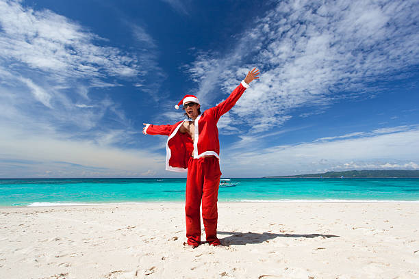 istock Happy Chistmas on the beach 181872438