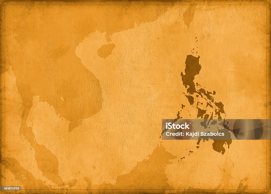 Vintage Mapa das Filipinas - Foto de stock de Filipinas royalty-free
