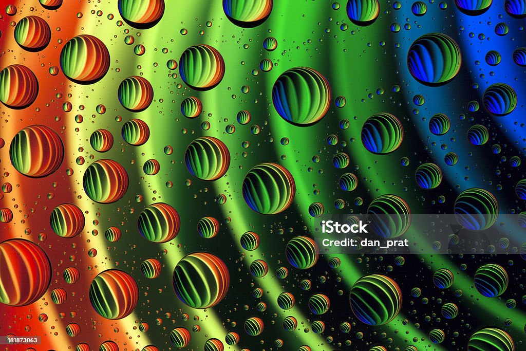 Abstrato gotas d'água - Foto de stock de Arco-íris royalty-free