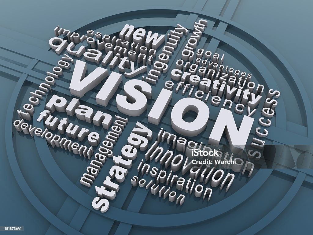 Vision Vision and related words Aspirations Stock Photo