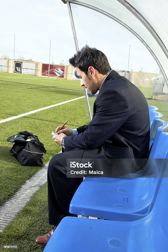 Soccer trainer Soccer trained worried. Soccer Stock Photo