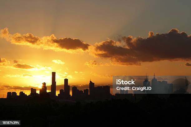 Skyline Von Melbourne Stockfoto und mehr Bilder von Abenddämmerung - Abenddämmerung, Australien, Dämmerung
