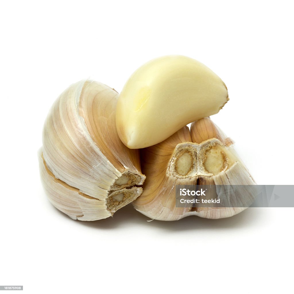 Garlic  Clipping Path Stock Photo