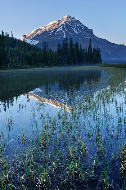 istock Twilight mountain landscape with reflection in Canadian Rokies 181876691