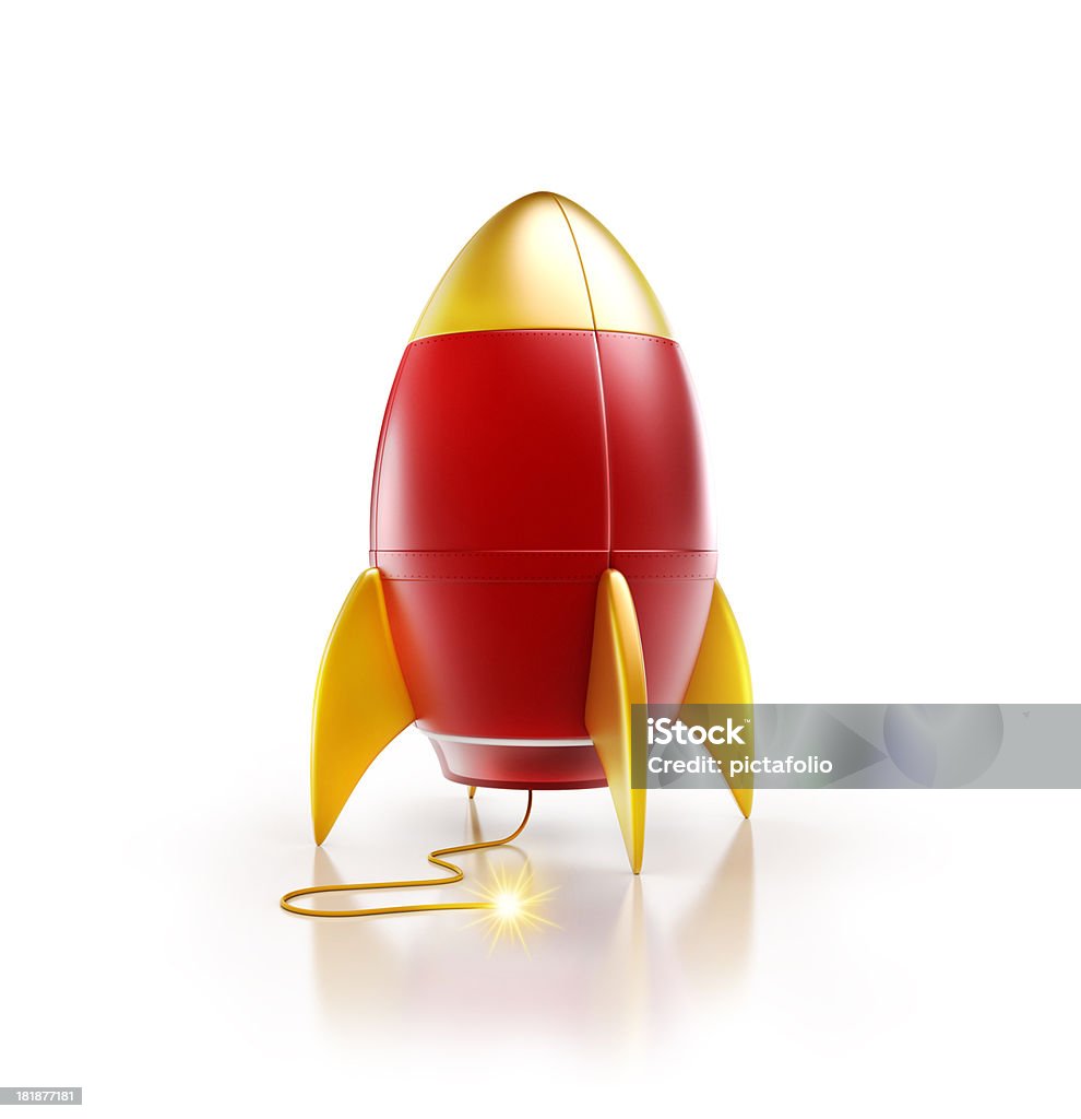 Foguete ou Nave espacial com uma explosão de luz-fusíveis - Royalty-free Faísca Foto de stock