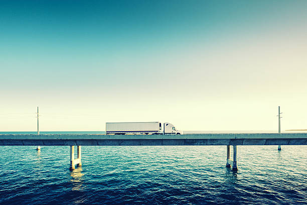 Semi-truck on the overseas highway