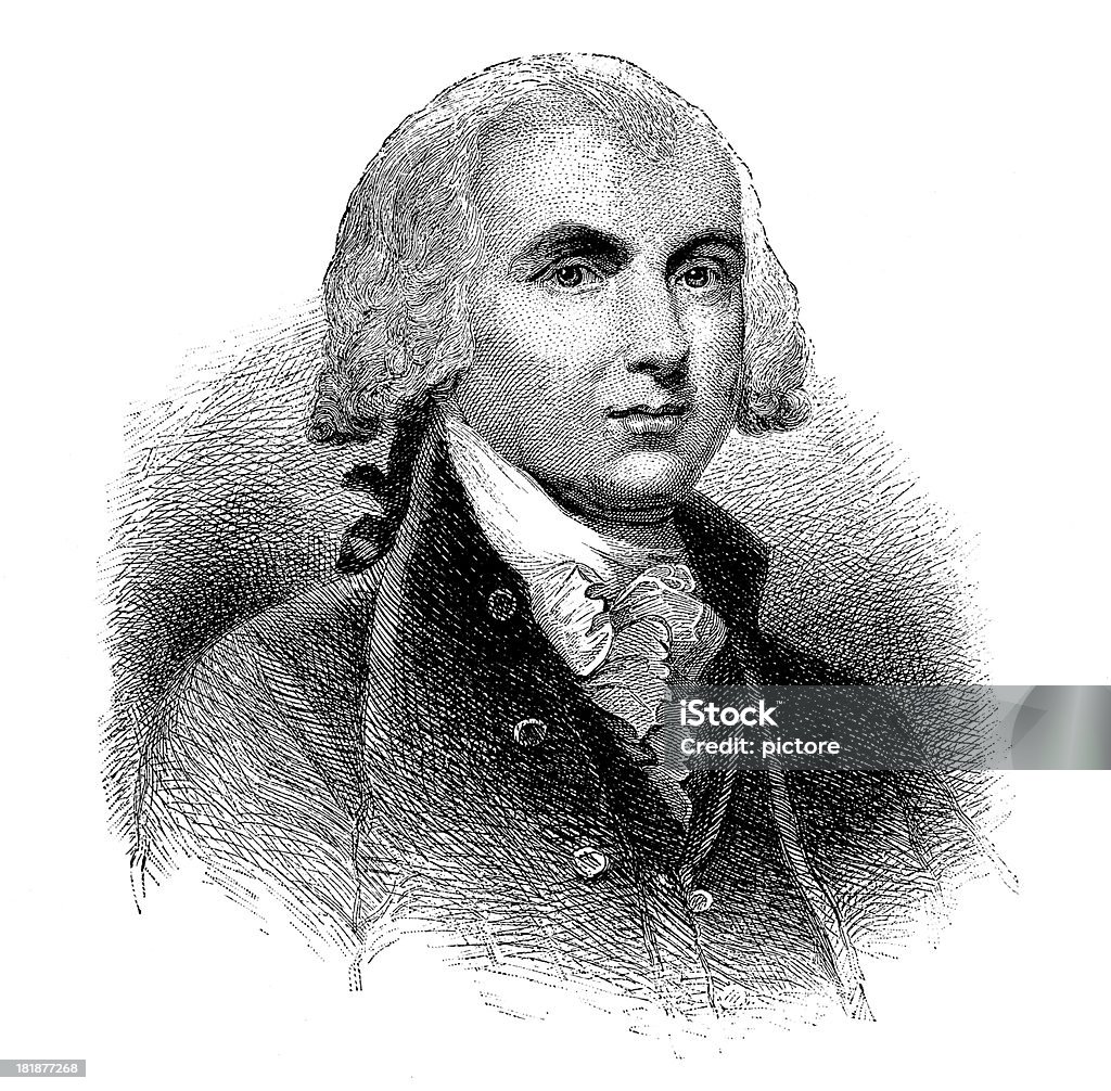 James Madison, 4ª Presidente dos Estados Unidos - Royalty-free James Madison - Política e Governo Ilustração de stock