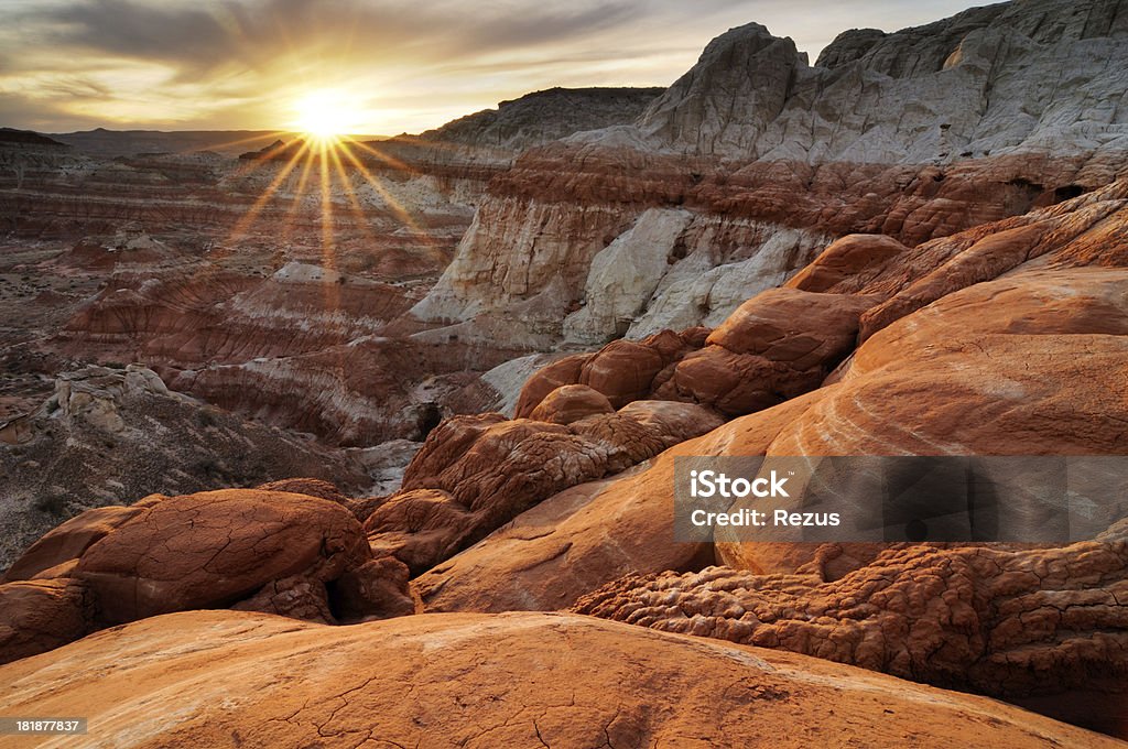 Sunset landscape at Paria Rimrocks, Utah, USA "Sunset landscape at Paria Rimrocks, Utah, USA" Landscape - Scenery Stock Photo