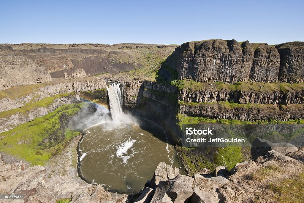 Arco iris de Palouse Falls - Foto de stock de Palouse libre de derechos