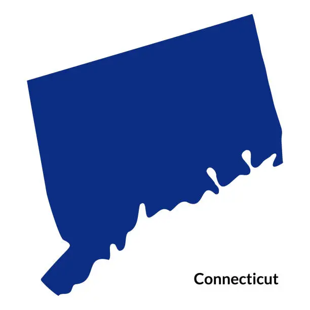 Vector illustration of Connecticut map. USA Map