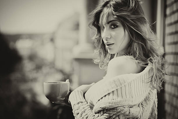 istock Young woman on the balcony 181878858
