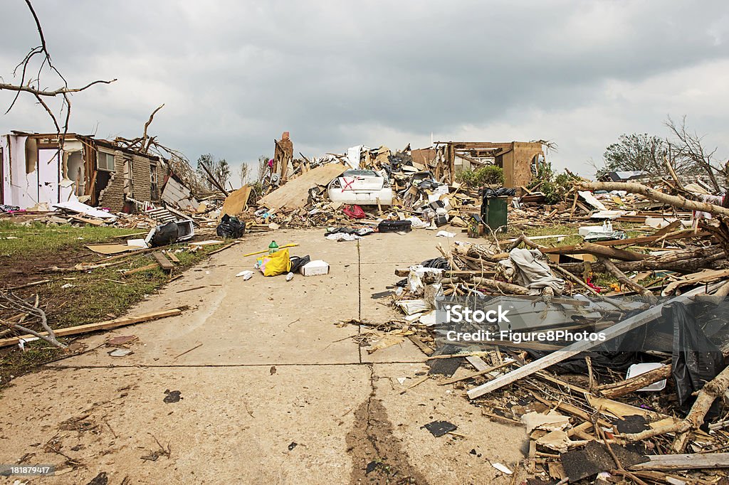 Danni di Tornado - Foto stock royalty-free di Bandiera