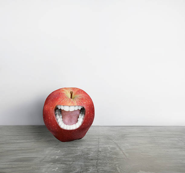 jestem różne - apple fruit surreal bizarre stock illustrations