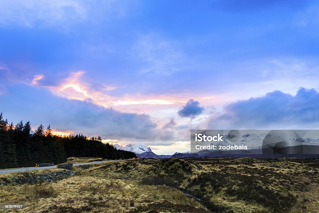 Wild Nature Ladnscape at Early Morning, Isle of Skye Wild scotland landscape Cloudscape Stock Photo