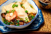 Mushroom Consomme with Shiitake and Shrimps wontons
