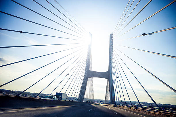 istock Highway on Vasco da Gama bridge in Lisbon, Europe 181879929