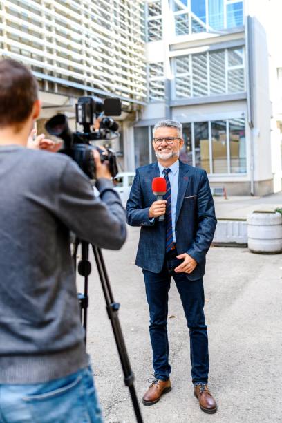 istock Male TV reporter 1818800557