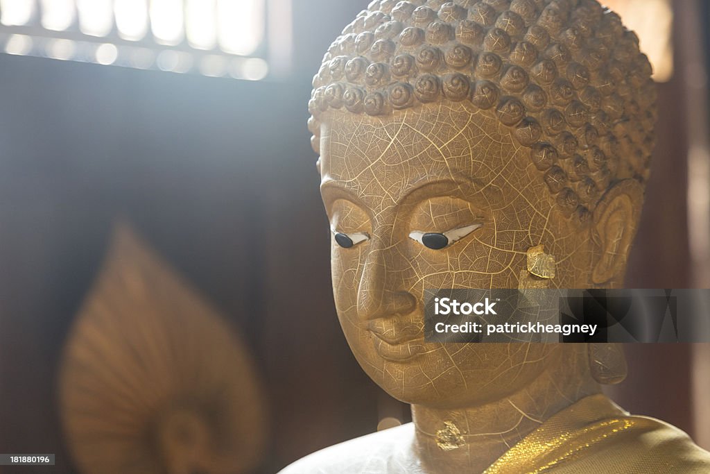 Statua di Buddha nel tempio Phan Tao - Foto stock royalty-free di Wat