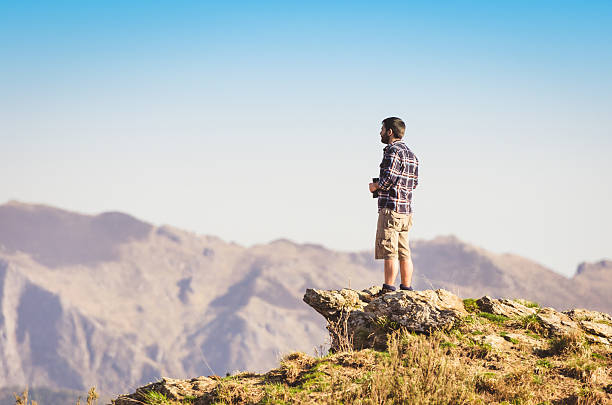 istock Man on top of the peak 181880416