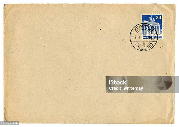 Envelope From Kempten Germany 1948 Stock Photo - Download Image Now - 1948, Germany, 1940-1949
