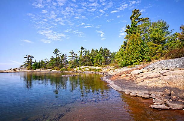 Rocky islands and clear water in Georgian Bay