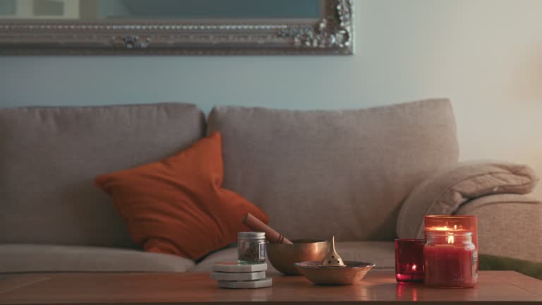 Calming Incense and Candle at Home