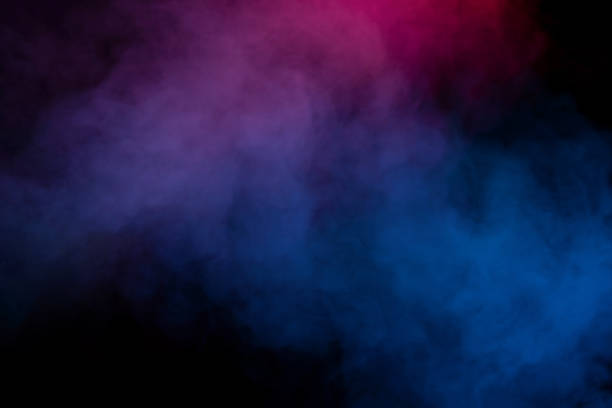 istock Blue and purple steam on a black background. 1818812789