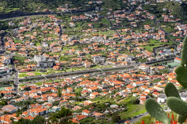 Photo of panoramic view of Machico and its port, Madeira, Portugal