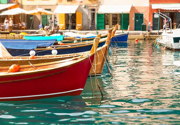 "Colorful boats in Portofino (Liguria, Italy).See also:"
