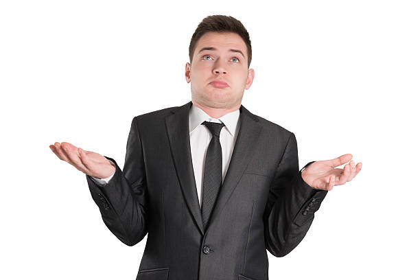 istock Young Confused Businessman with Raised Arms 181882447