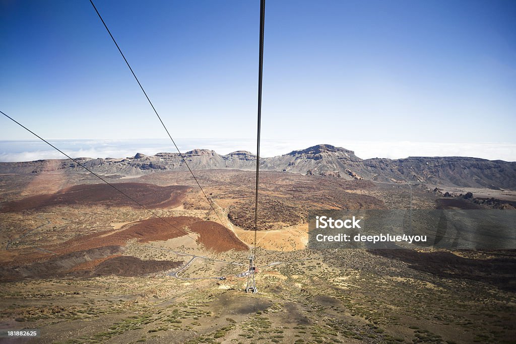 Cable Car, гора Тейде - Стоковые фото Атлантические острова роялти-фри