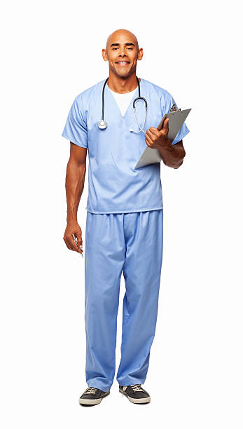 istock Male Surgeon Holding Clipboard - Isolated 181882825