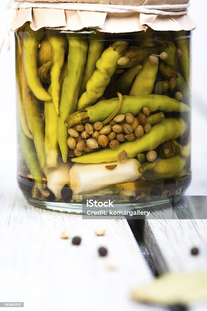 green chili-pickle Nahaufnahme - Lizenzfrei Altertümlich Stock-Foto