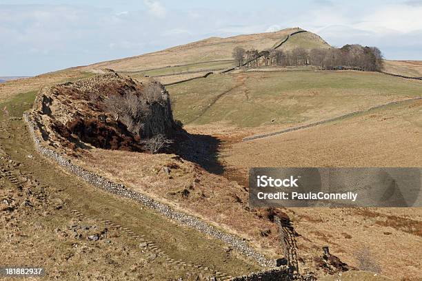 Hadrians Wall Stock Photo - Download Image Now - Ancient, Archaeology, Architectural Feature