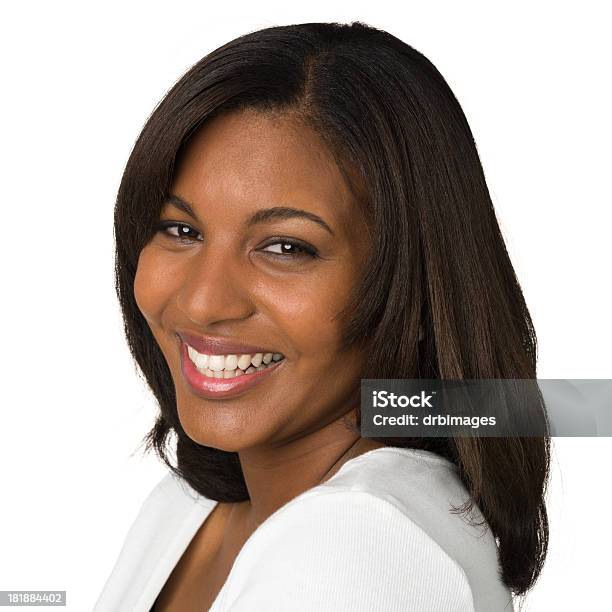 Smiling Young Woman Headshot Portrait Stock Photo - Download Image Now - Straight Hair, African-American Ethnicity, Women