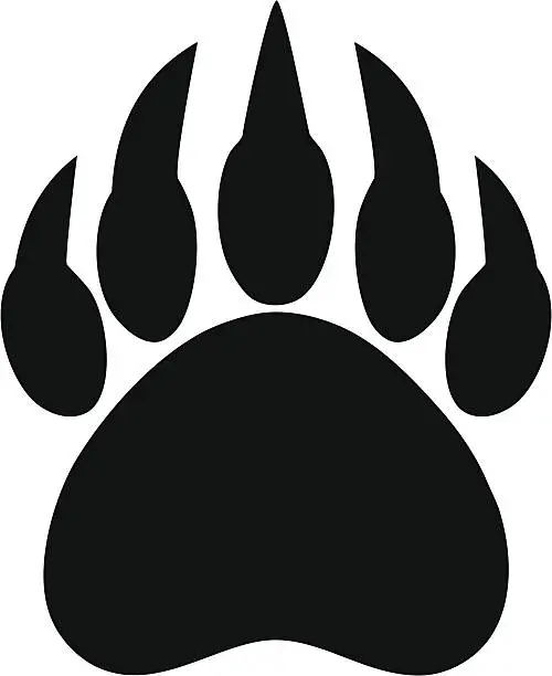 Vector illustration of Bear Claw Print