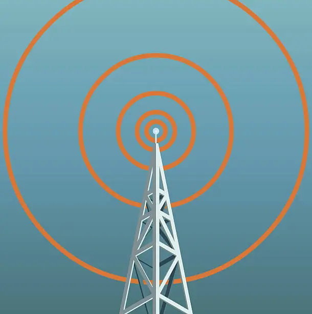 Vector illustration of radio tower