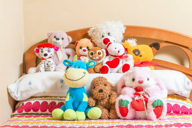 istock Cuddly toys on a bed 1818855026