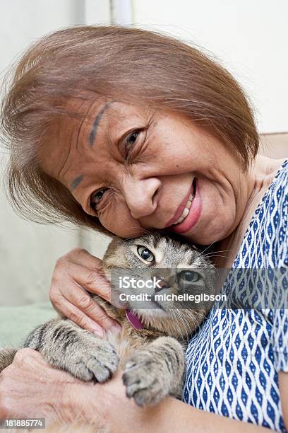 Amizade - Fotografias de stock e mais imagens de Gato domesticado - Gato domesticado, Gato não domesticado, Mulheres