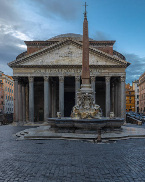 panteón, roma - ancient rome rome fountain pantheon rome fotografías e imágenes de stock