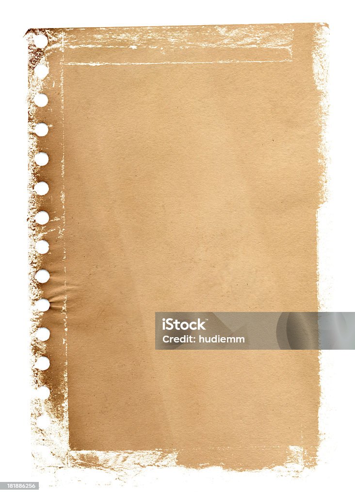 Grunge notepad page paper textured background Grunge notepad page paper textured background isolated on white Cut Out Stock Photo