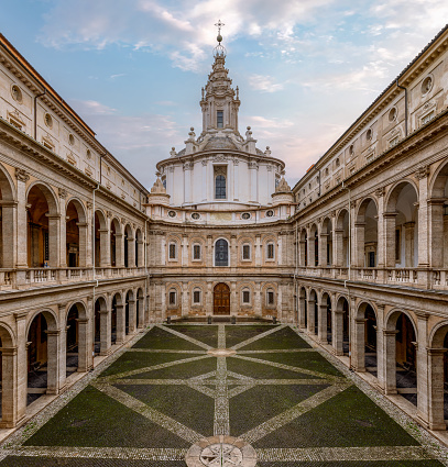 Sant'Ivo alla Sapienza is a Roman Catholic church in Rome. Built in 1642–1660 by the architect Francesco Borromini, the church is widely regarded a masterpiece of Roman Baroque architecture.