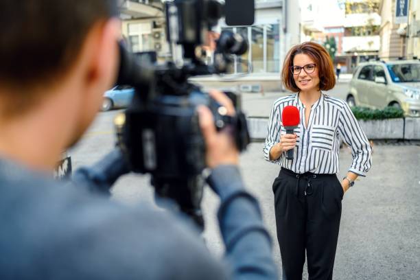 istock Female TV reporter 1818876327