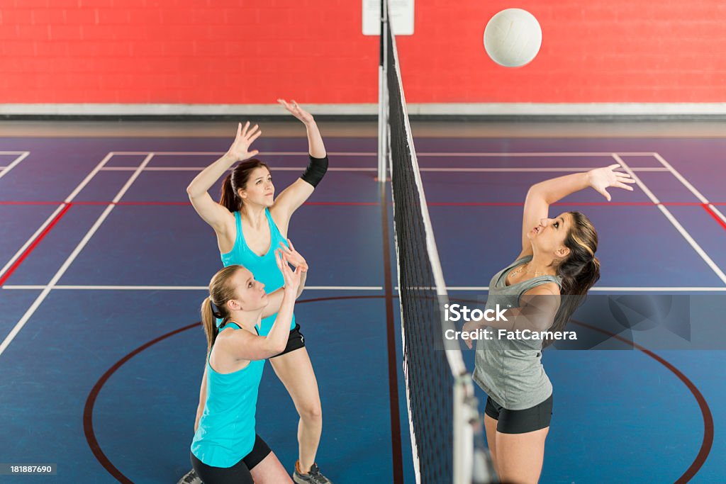 Girls Volleyball Girls volleyball game 18-19 Years Stock Photo