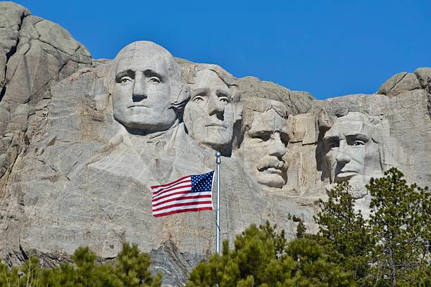 monumento nazionale del monte rushmore - president mt rushmore national monument day abraham lincoln foto e immagini stock