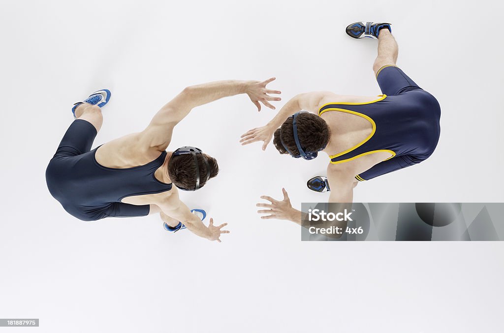 Wrestlers in azione - Foto stock royalty-free di Lotta - Sport