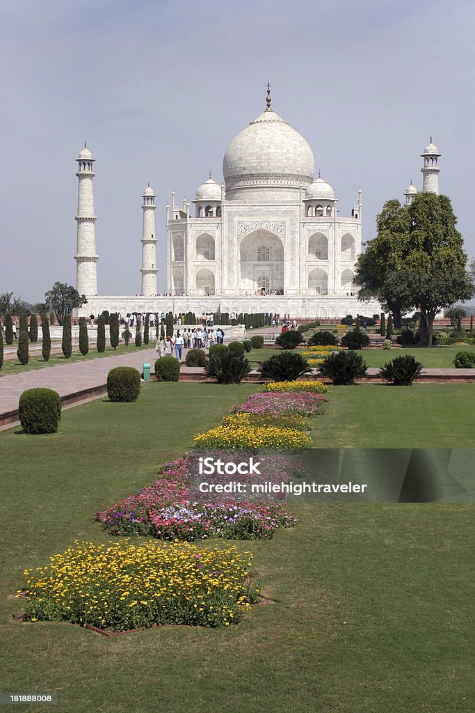 Flower gardens e Índia no Taj Majal - Foto de stock de Agra royalty-free