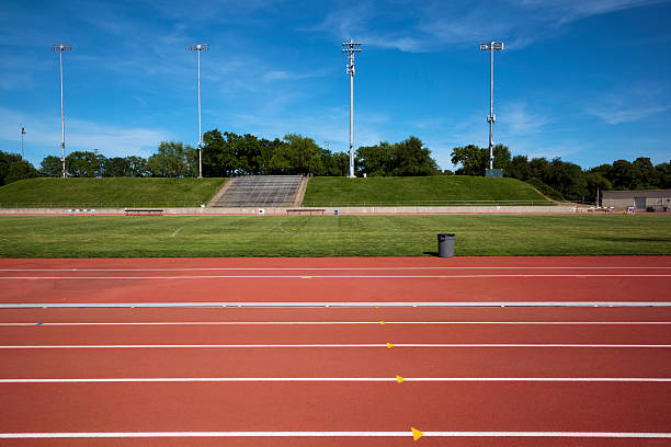istock Typical American track and football field. 181888388