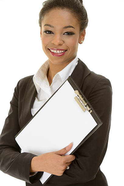 istock Cheerful african business woman 181888514